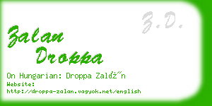 zalan droppa business card